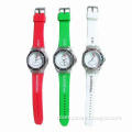 Watches with Copper Shell/Silicone Wrist Band, Customized of Your Colors and Logos Welcomed